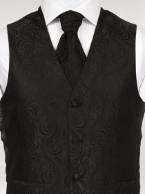 Westenset (Weste, Plastron, Stecktuch) mit