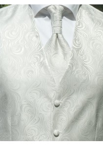 Hochzeitswesten-Set mit ziseliertem Muster Silber / Grau Lorenzo Guerni