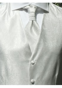 Hochzeitsweste Paisley im Set Weiß Lorenzo Guerni