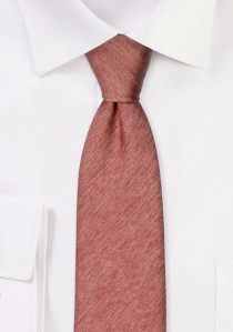 Krawatte unifarben melierte Oberfläche braunrot