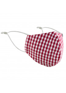 Gesichtsmaske Vichy-Karo rot