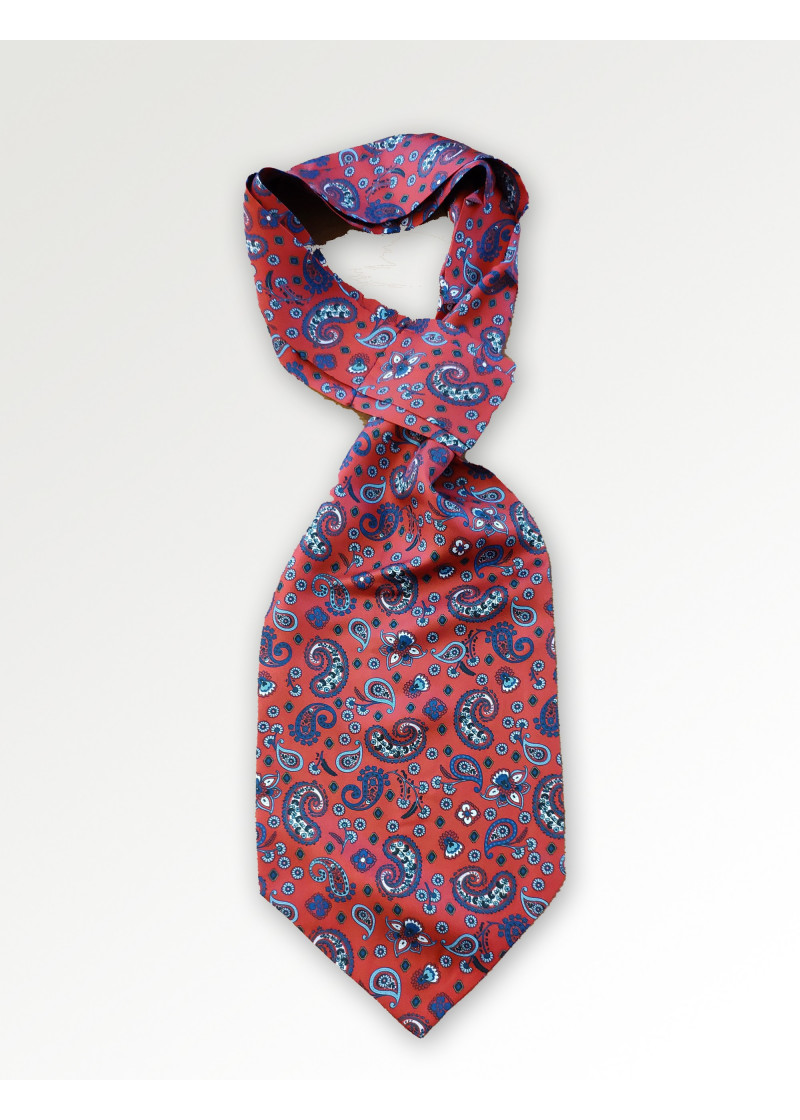 Ascot mit Paisley in rot