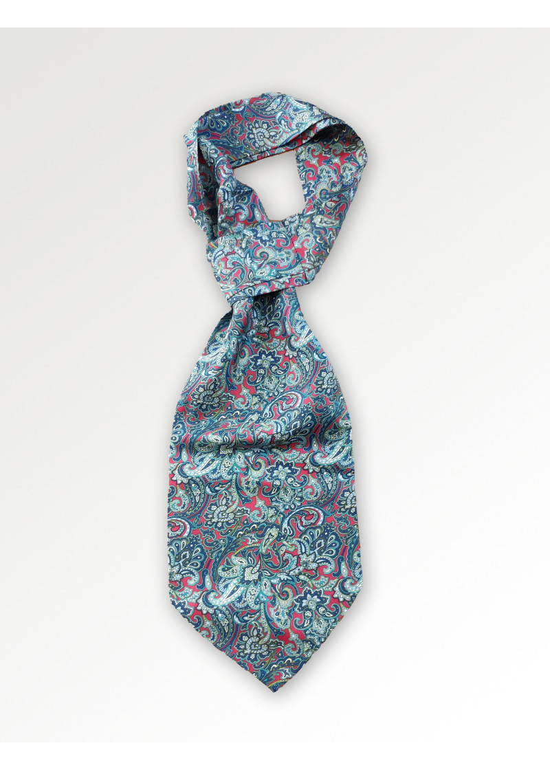 Plastron mit Paisley in rot
