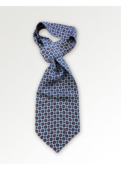 Schal-Ascot Ornamente himmelblau