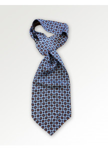Plastron Ornamente taubenblau