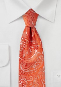 Krawatte gediegenes Paisley-Muster bräunlichrot