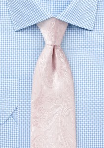 Krawatte gediegenes Paisley-Muster blush