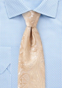 Krawatte elegantes Paisleymuster ocker