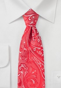 Krawatte elegantes Paisley-Motiv rot