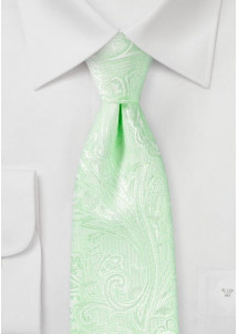 Businesskrawatte gediegenes Paisley hellgrün