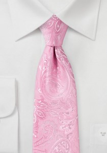 Krawatte kultiviertes Paisley-Muster rosa