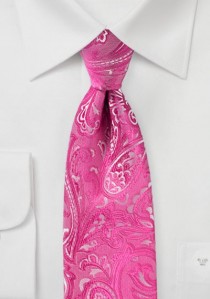Krawatte gediegenes Paisley pinkfarben