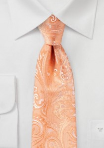Krawatte kultiviertes Paisleymuster apricot