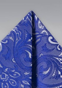 Einstecktuch verspieltes Paisley-Muster blau
