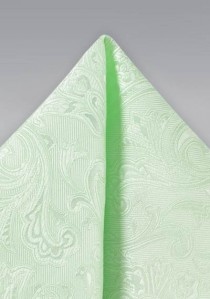 Einstecktuch überschäumendes Paisleymotiv hellgrün
