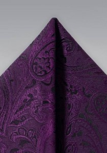 Einstecktuch überschäumendes Paisley-Motiv purpur