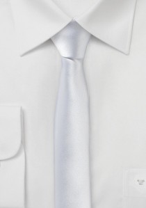 Extra schmal geformte Krawatte perlweiß