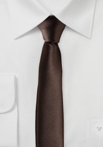 Extra schmal geformte Krawatte dunkelbraun
