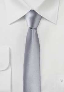 Extra schmale Krawatte silbergrau