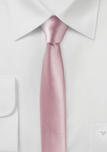Extra schmale Krawatte mattrosa