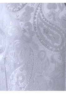 Hochzeitsweste mit großem Paisleymuster in silber