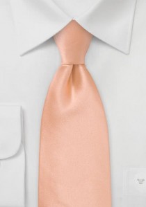 Einfarbige XXL-Krawatte lachsfarben