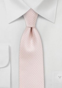 Krawatte  schmal  rosé getupft