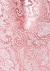 Rosa Krawatte schmal  mit dezentem Paisley-Muster