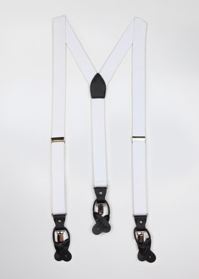 Hosenträger elastisch weiß