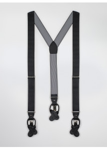 Hosenträger elastisch schwarz Diamant-Muster