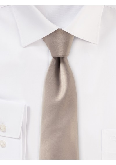 Seiden-Krawatte stilsicherer Satinglanz silber