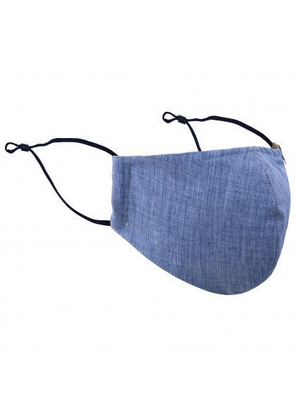 Mund-Nasen-Maske unifarben hellblau