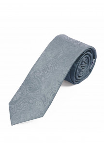 Markante Krawatte Paisleymotiv grau