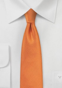 Schmale Krawatte strukturiert orange