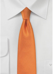 Schmale Krawatte strukturiert orange