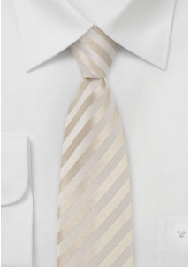 Schmale Jacquardkrawatte in creme