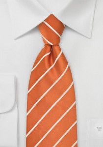 Krawatte gestreift weiß rot-orange