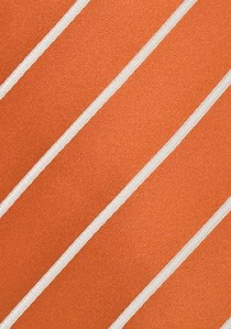 Krawatte gestreift weiß rot-orange