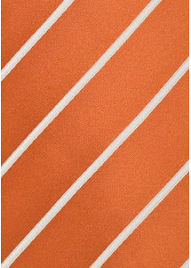 Krawatte gestreift weiß orange