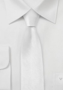 Krawatte schmal weiß