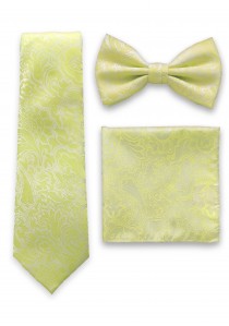 Fliege, Krawatte und Einstecktuch im Set waldgrün