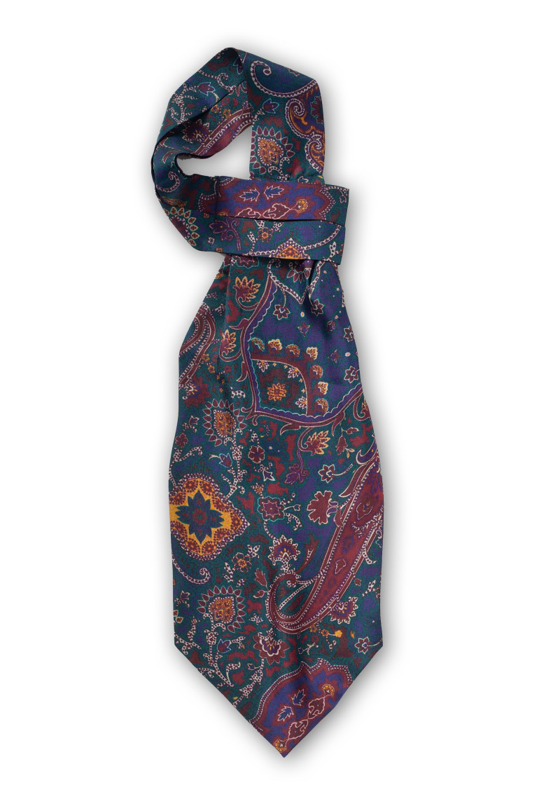 Plastron Paisley tannengrün