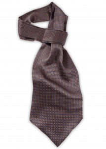 Schal-Ascot kupferbraun leichtblau