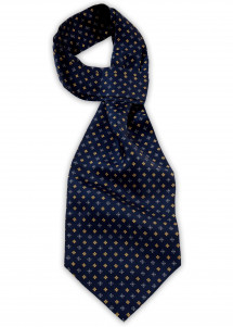 Markantes Ascot navyblau blumig