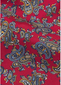 Schal-Ascot mittelrot Paisley