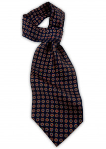 Plastron nachtblau Ornamente