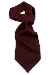 Schal-Krawatte bordeaux Seide Ornamenturen