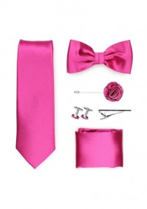Geschenkbox gepunktet pink mit Krawatte,