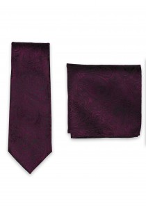 Set Krawatte und Ziertuch Paisley-Muster