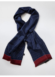 Doubleface-Krawattenschal Paisley-Motiv navyblau